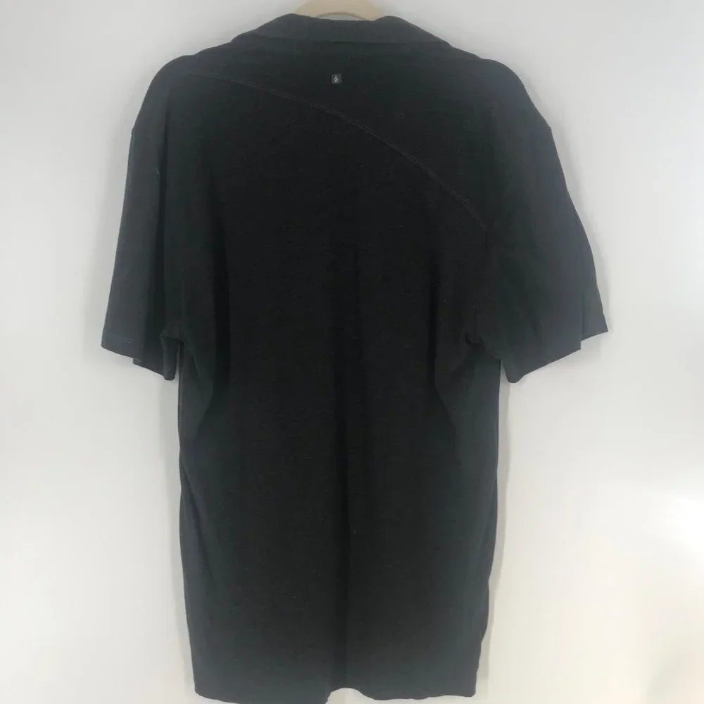 VOLCOM BLACK SHORT SLEEVE POLO - Picture 2 of 7